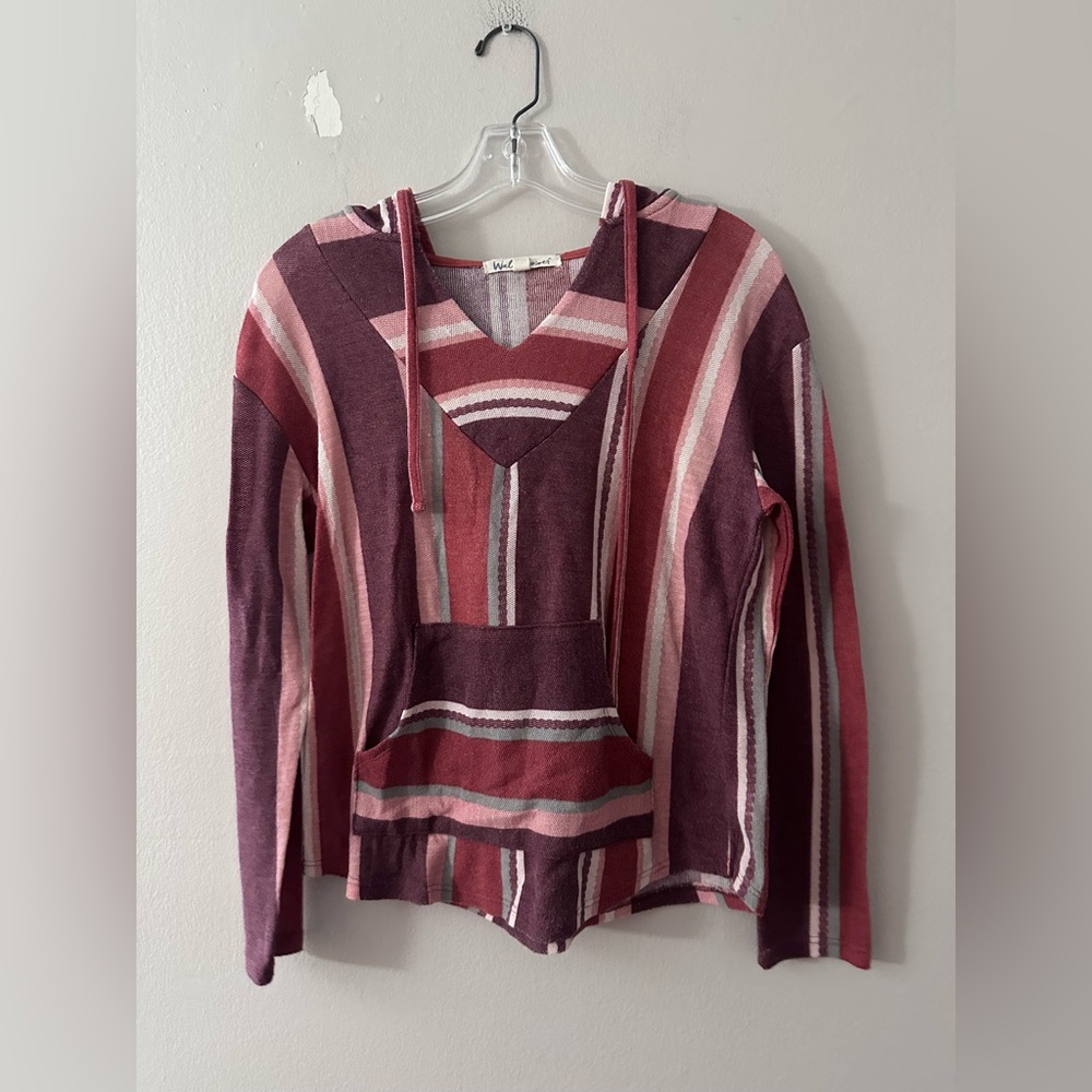 “Stoner” Hoodie with Shades of Red
